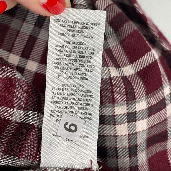 French Connection Flannel Panita Popover Oversized Tunic - Women’s M - Picture 8 of 8